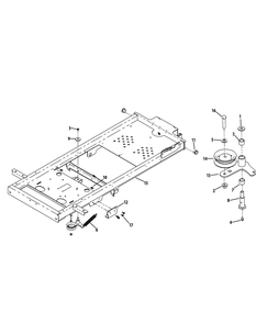 Frame Diagram and Parts List for Z-FORCE54 (17BF3AGX-17BF3AGX010)(2012) Cub Cadet Lawn Tractor